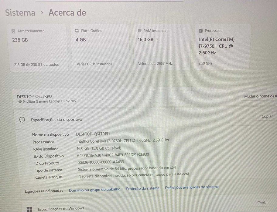 HP Pavilion Gaming Laptop i7-9750H
