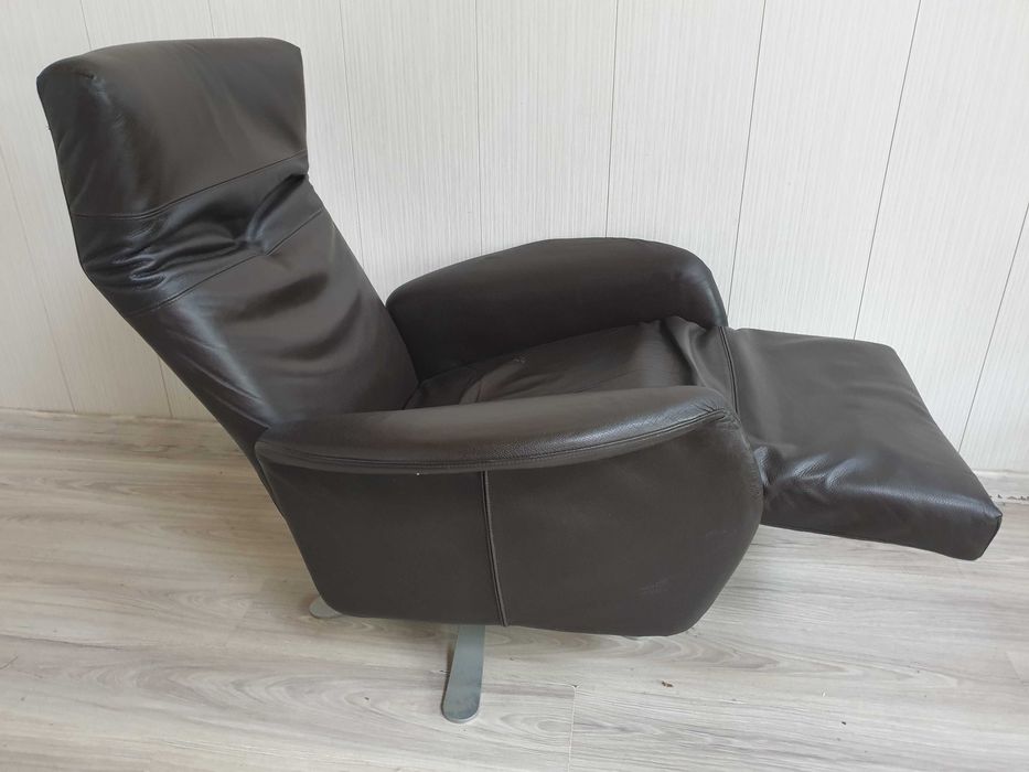 Fotel rozkładany relax, BRUHL SKÓRA obrotowy