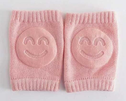 Joelheiras/Braçadeiras para Bebé com Proteção Antiderrapante – Rosa Smile