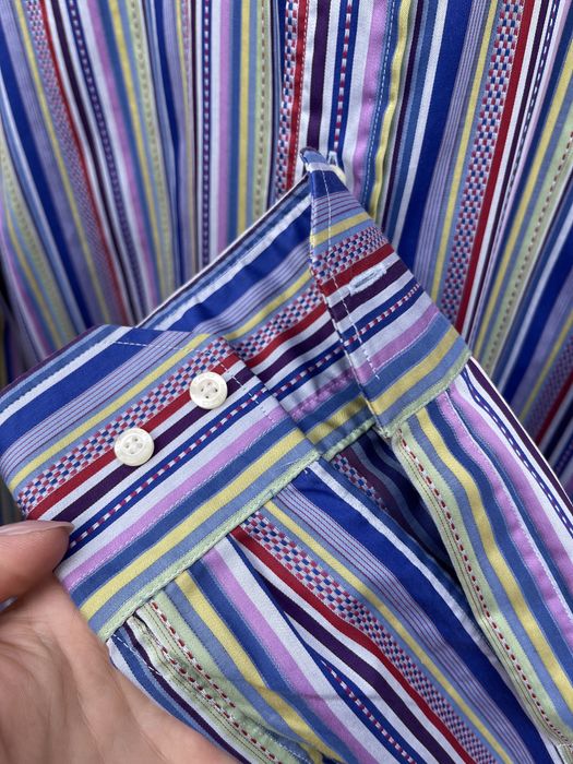 Męska koszula Etro Milano kolorowa rozm L 42 st. idealny