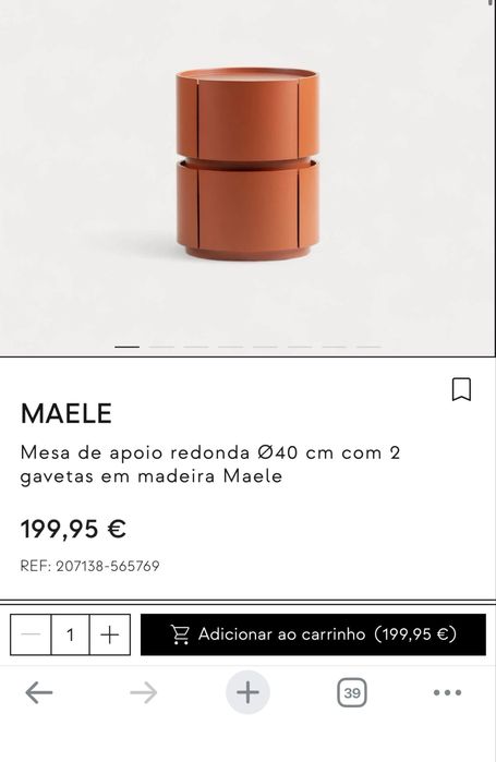 Mesa apoio/cabeceira NOVA