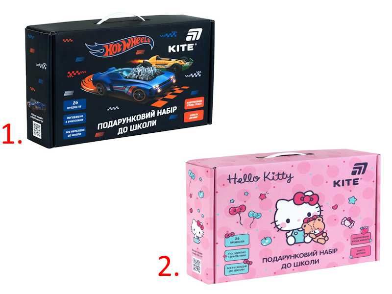 Подарунковий набір до школи на вибір: Hot Wheels/Hello Kitty