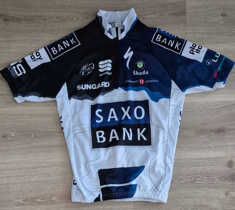 Strój kolarski rowerowy SAXO BANK rozm. XS/S, stan idealny