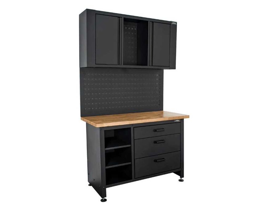 Bancada/ Banca Trabalho c/ Painel perfurado e Armário VITO JL20