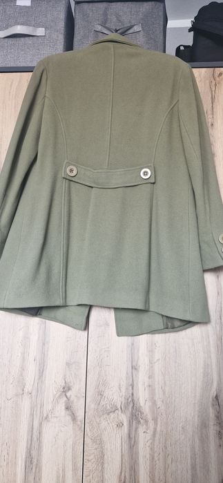 wełna płaszcz damski zieleń  Bhs XL