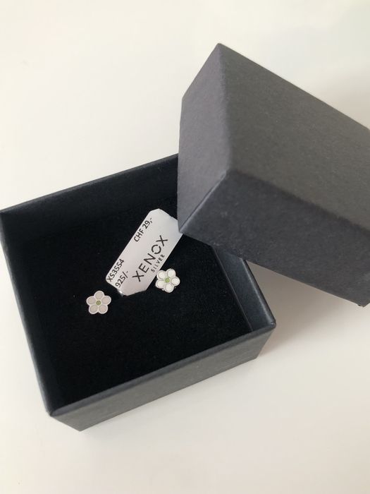 Дитячі срібні  сережки Xenon, Австрія , Kitty,  Teddy, ромашка