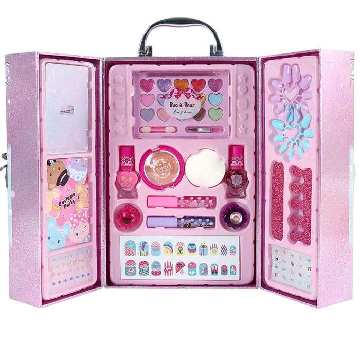 Duży Kuferek Walizka Kosmetyków Paznokci Makijaż Makeup Zestaw