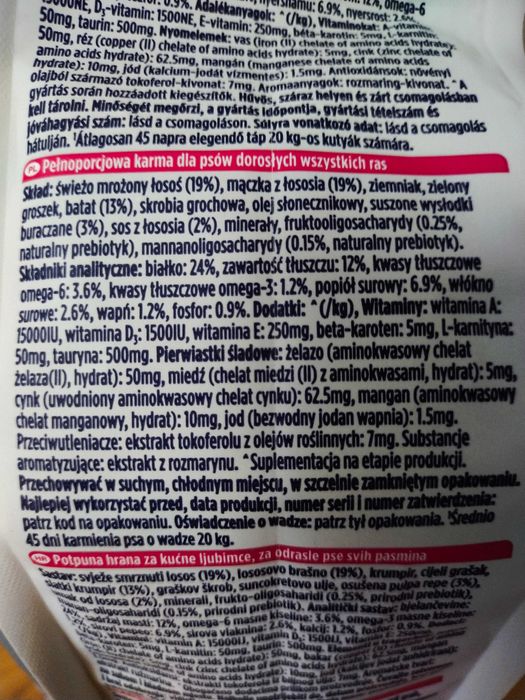 Karma sucha dla psa ( mono-protein )