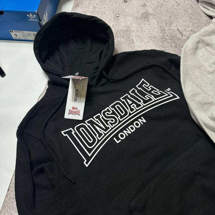 Чорний Худі Lonsdale XS S M L XL XXL