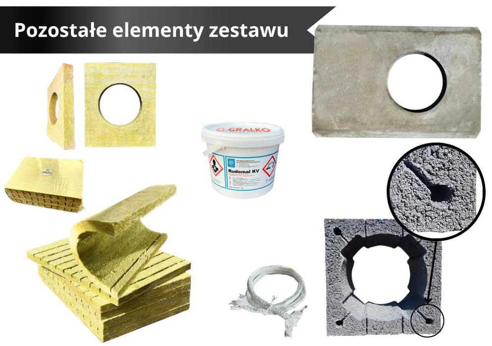 Komin systemowy 5m K fi 200 GRALKO IZOLOWANY System Kominowy