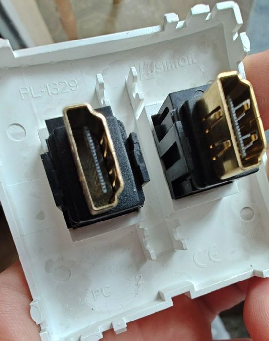 Розетки HDMI двойные HDMI разъем вход двойной SIMON PL-1329