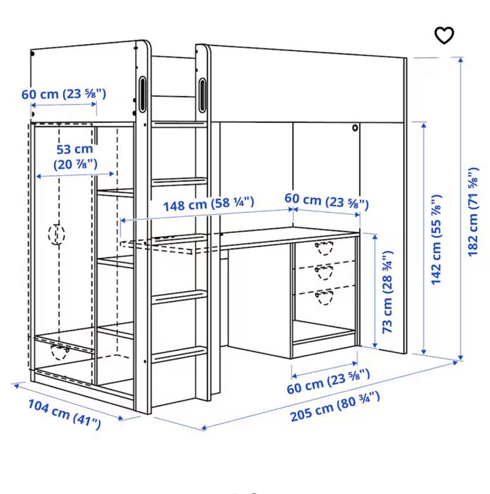 Cama alta smastad ikea