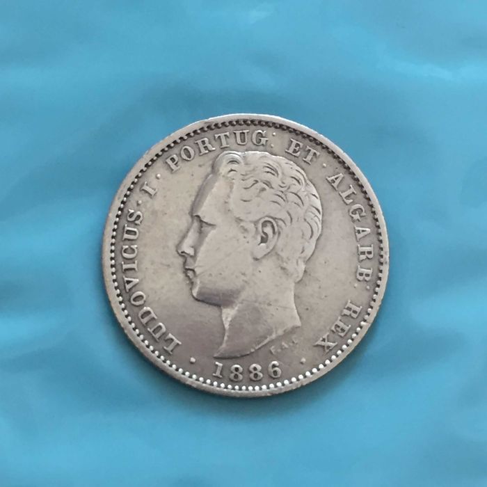 200 Réis 1886 D. Luís I - prata