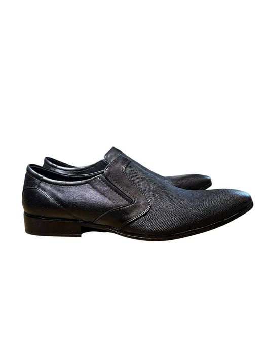 Męskie eleganckie półbuty wsuwane czarne 44 HW603WZ CZARNY