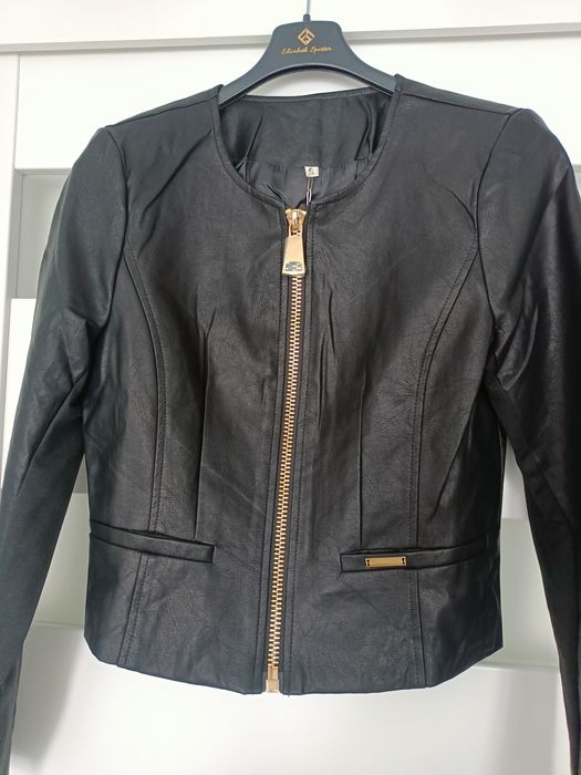 Śliczna ramoneska czarna S