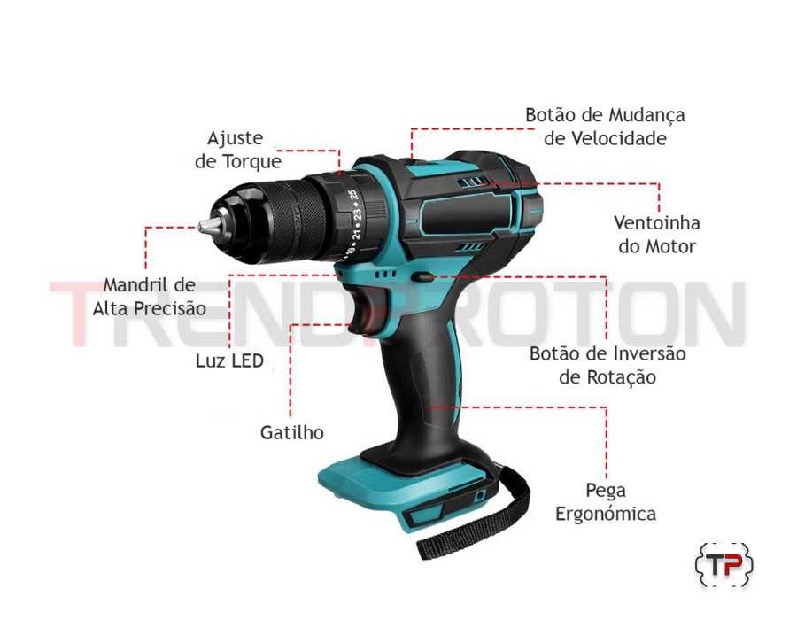 Aparafusadora 3 em 1 a Bateria Tipo Makita em Promoção