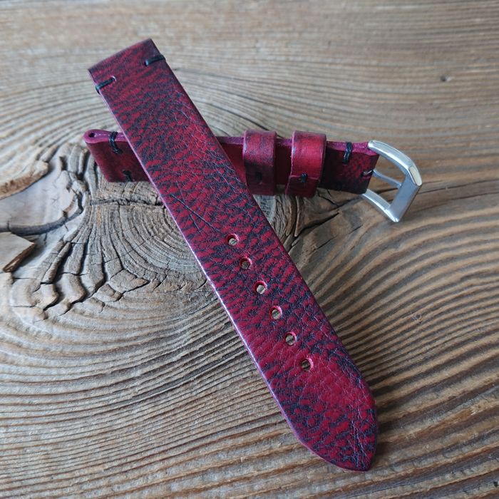 Pasek do zegarka 20 mm handmade skóra naturalna ręcznie robiony