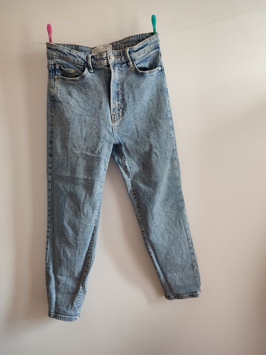 Calça de ganga mom slim