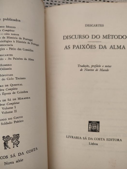 Discurso do método as paixões da alma - Descartes