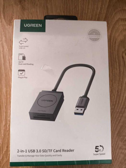 NOWY UGREEN CR127 USB 3.0 Czytnik kart SD / microSD – 5Gbps