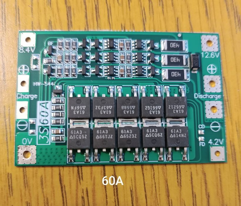 Плата защиты BMS 3S 40A 12,6-13.6V Li-Ion 18650, 26650