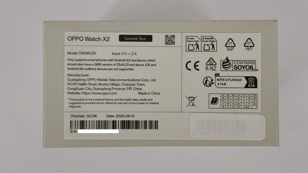 Relógio Smartwatch Oppo Watch X2 - Summit Blue - SELADO