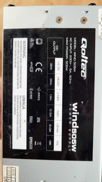 Zasilacz do komputera Qoltec Wind505