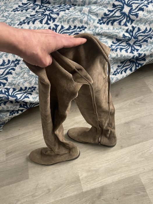 Сапоги замшевые 37-38 размер весенне-осенние