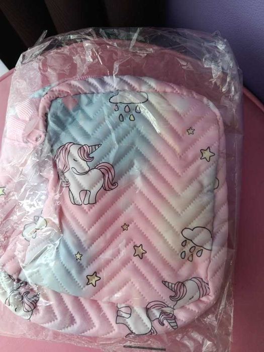 Mini bolsa crossbody unicórnio para criança