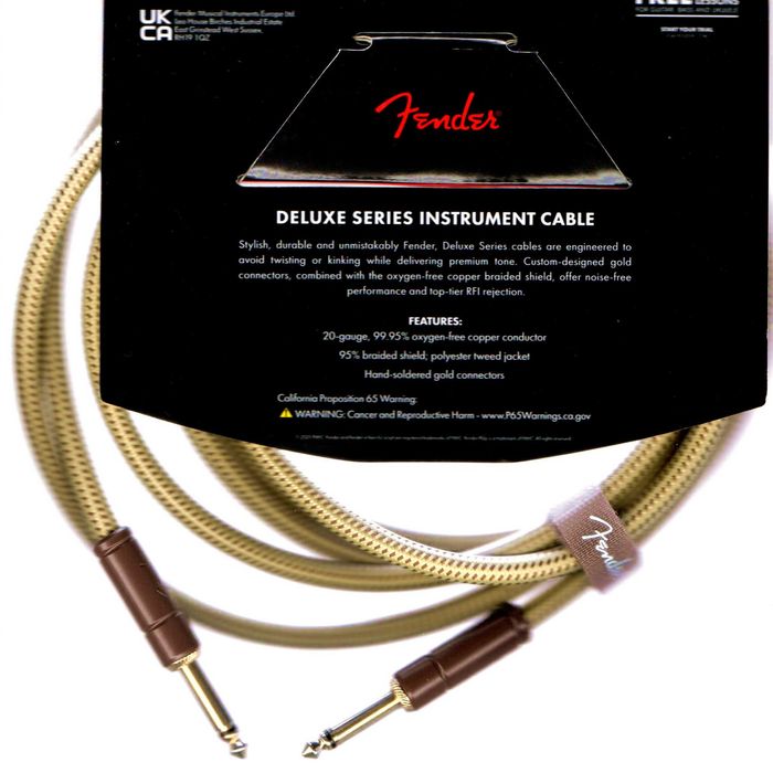 Fender * Deluxe * Cable 3m Tweed - cabo para instrumento Qualidade superior