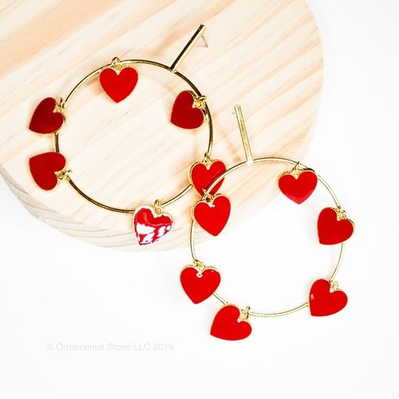 Argolas com corações NOVO