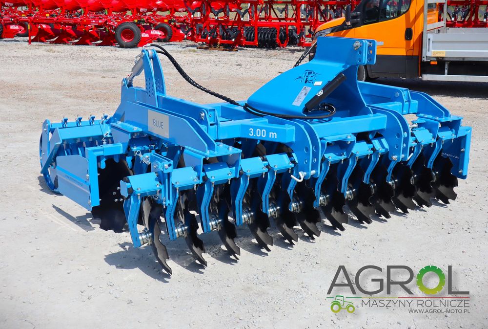 Brona talerzowa ciężka Inter-tech 3m 2000 KG! REGULOWANY KĄT PRACY !
