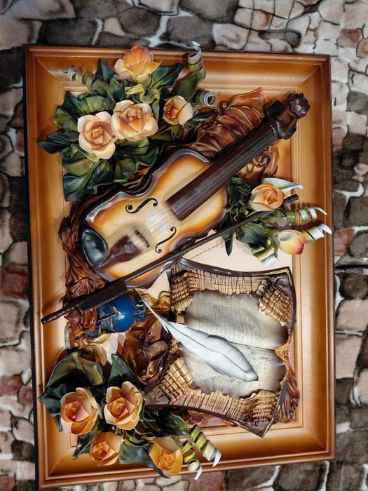 Obraz skrzypce skóra