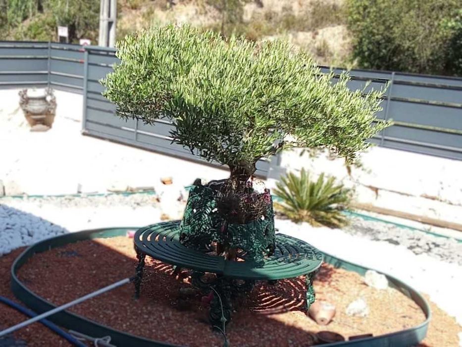 Banco de jardim em ferro forjado