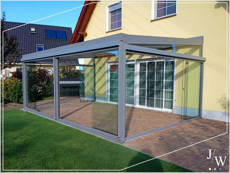 Aluminiowy Dach Tarasu Wiata 7x4m Oszklony PREMIUM