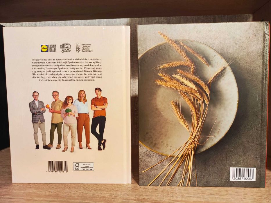 Książki "Jeść zdrowiej i żyć dłużej", "Kuchnia polska wg K. Okrasy"