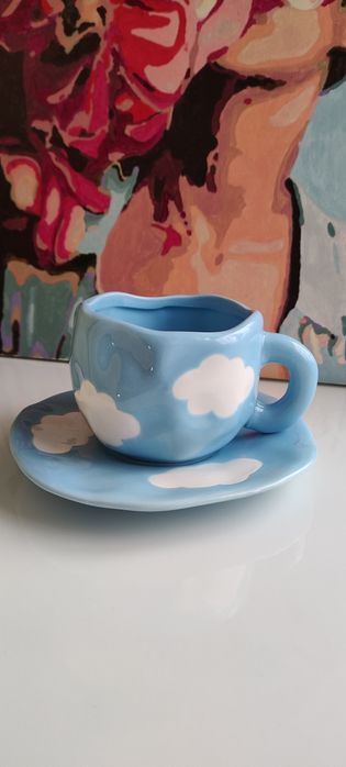 Чашка з блюдцем комплект