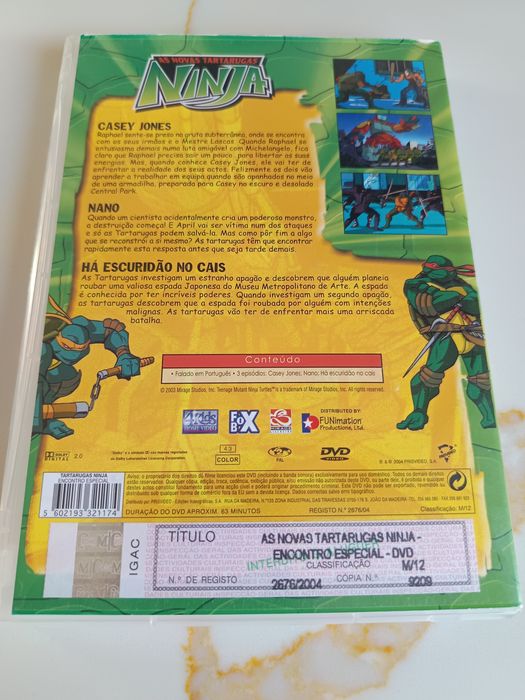 DVD tartarugas ninja