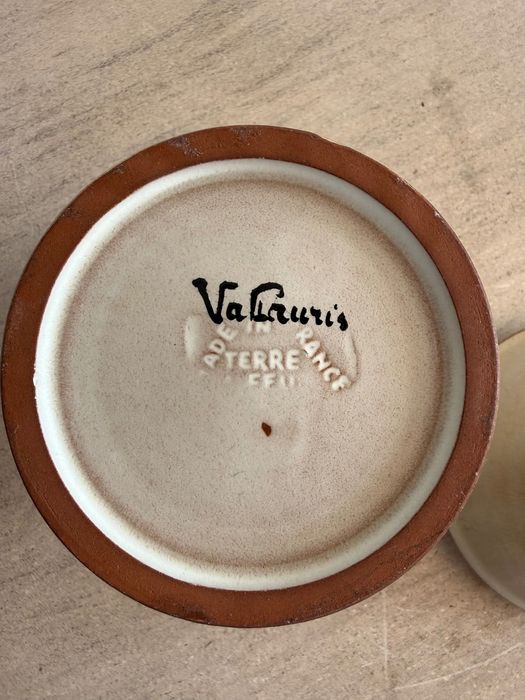 Pote Vintage em Grés com Tampa – Vallauris, França