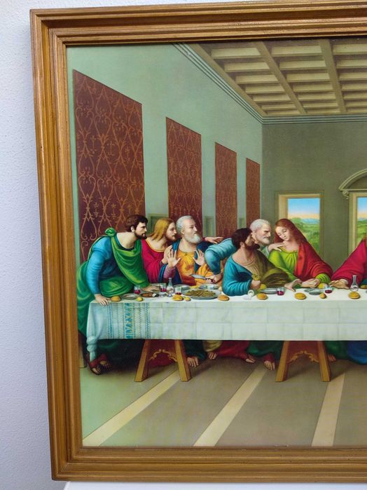 Quadro tela ilustrativa da Ultima Ceia de Jesus