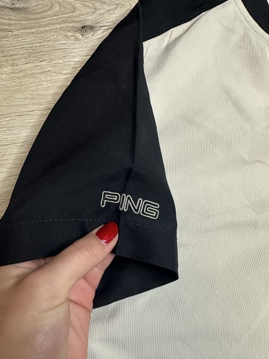 Bluzka sportowa na krótki rękaw | S / 36 | czarno-beżowa