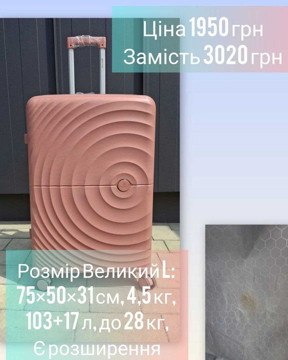 Валіза (чемодан) Уцінка , вітринні варіанти