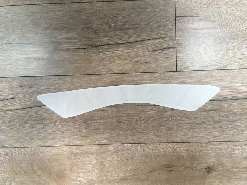 prosty kołnierzyk biały dopinany 37cm
