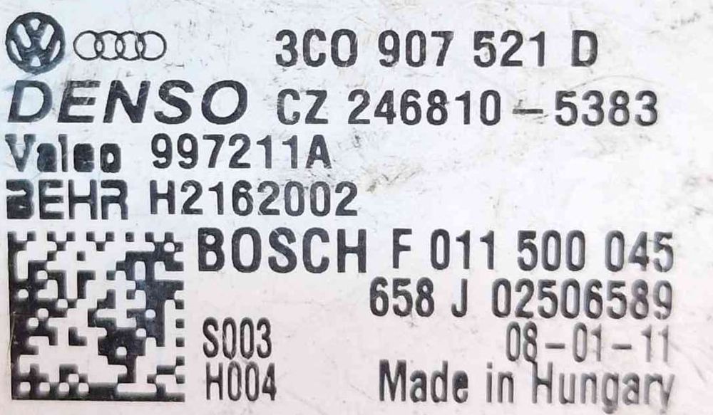 Resistência da Chauffage / Sofagem 3c0907521D - VW GOLF V