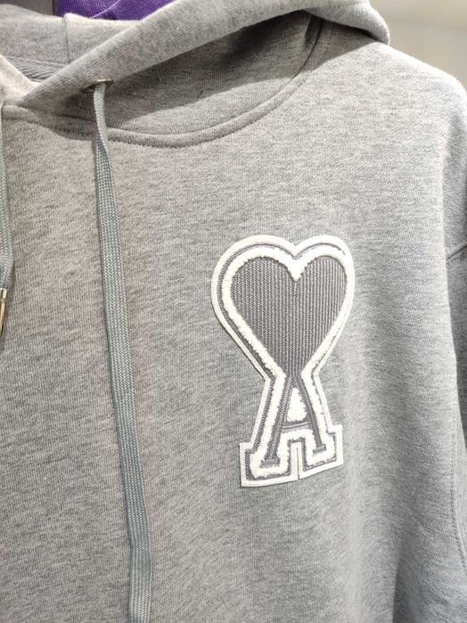 Худі AMI Paris Oversize Ami de Coeur hoodie Grey