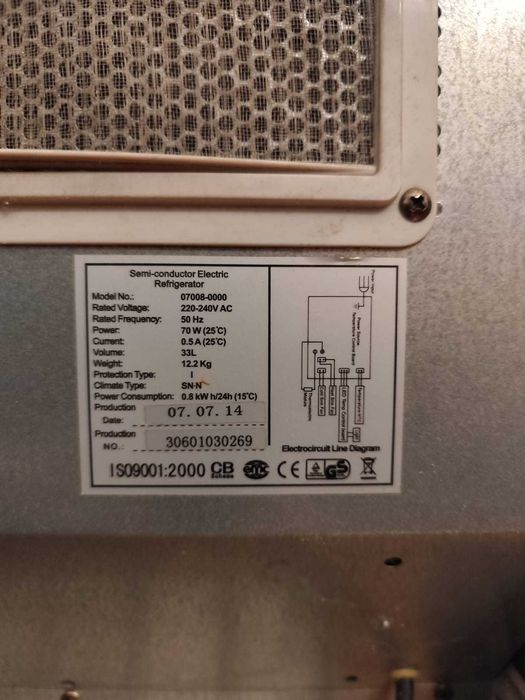 Mini frigorífico para garrafas