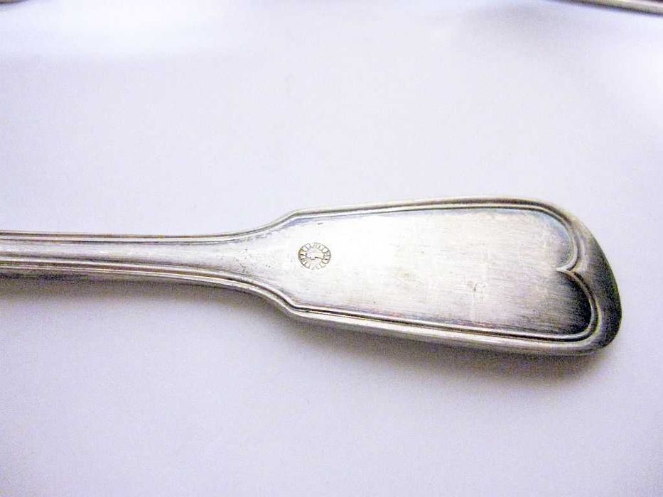 8 antigas facas de peixe com banho em prata - Krupp Berndorf