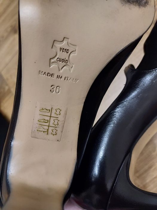 Eleganckie skórzane buty na obcasie, półbuty