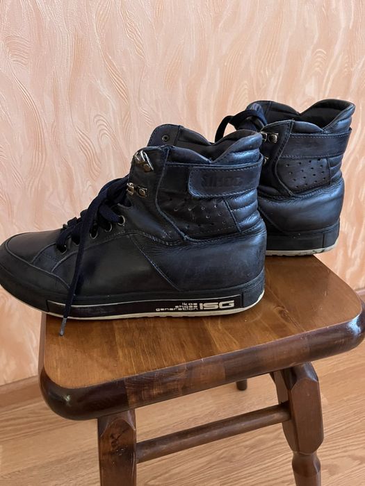 Мужские кожаные зимние ботинки