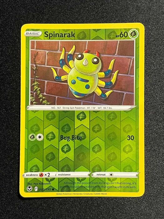 Carta Pokémon Spinarak Silver Tempest 3/195